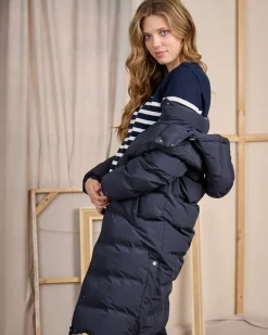 Femme Mise Au Green Doudoune Claire bleu marine