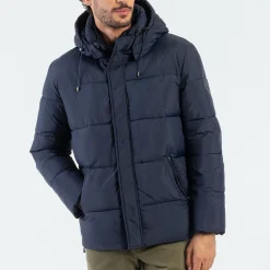 Homme Mise Au Green Doudoune courte bleu marine