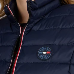 Femme Mise Au Green Doudoune détails tricolores bleu marine