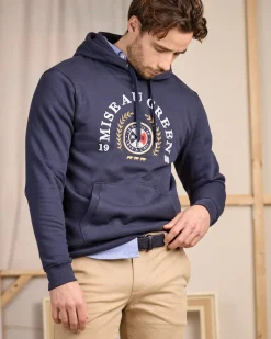 Homme Mise Au Green Hoodie blason bleu marine
