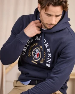 Homme Mise Au Green Hoodie blason bleu marine
