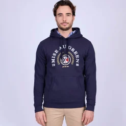 Homme Mise Au Green Hoodie blason bleu marine