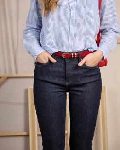 Femme Mise Au Green Jean Charly bleu brut