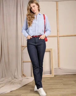 Femme Mise Au Green Jean Charly bleu brut