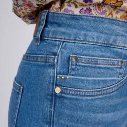 Femme Mise Au Green Jean Charly blue bleached