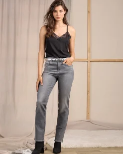 Femme Mise Au Green Jean Charly grey bleached