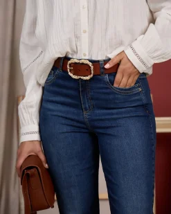 Femme Mise Au Green Jean Charly mid blue