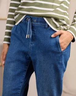 Femme Mise Au Green Jean coupe loose mid blue