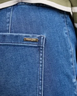 Femme Mise Au Green Jean coupe loose mid blue