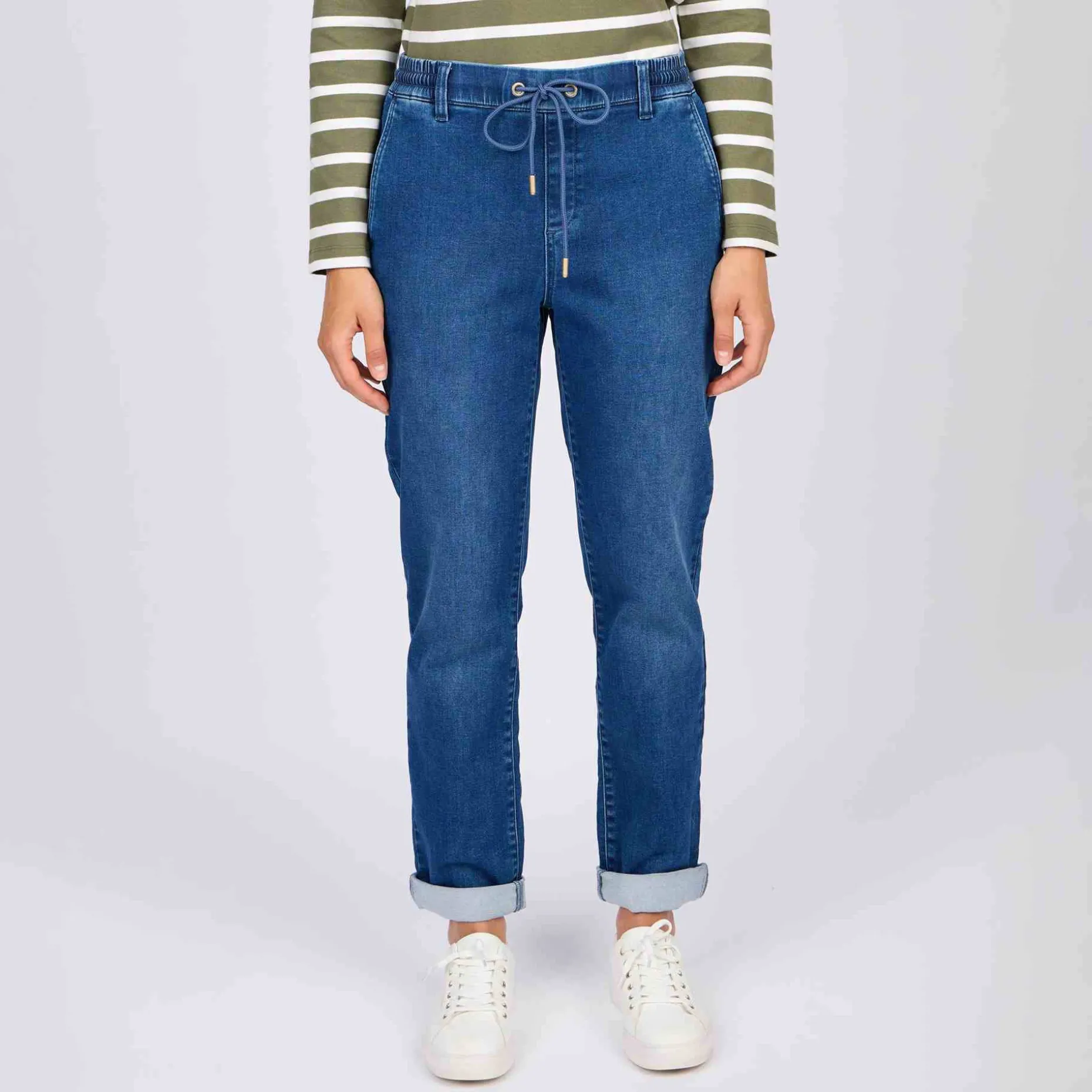 Femme Mise Au Green Jean coupe loose mid blue