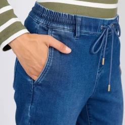 Femme Mise Au Green Jean coupe loose mid blue