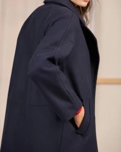 Femme Mise Au Green Manteau Céline bleu marine