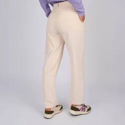 Femme Mise Au Green Pantalon en velours ecru chiné