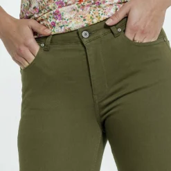 Femme Mise Au Green Pantalon Laura kaki fonce