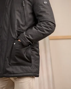 Homme Mise Au Green Parka effet tramé