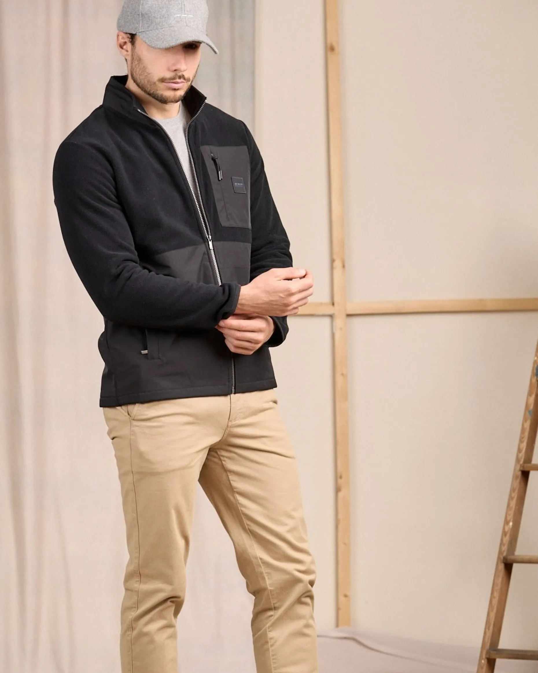 Homme Mise Au Green Polaire bi-matière