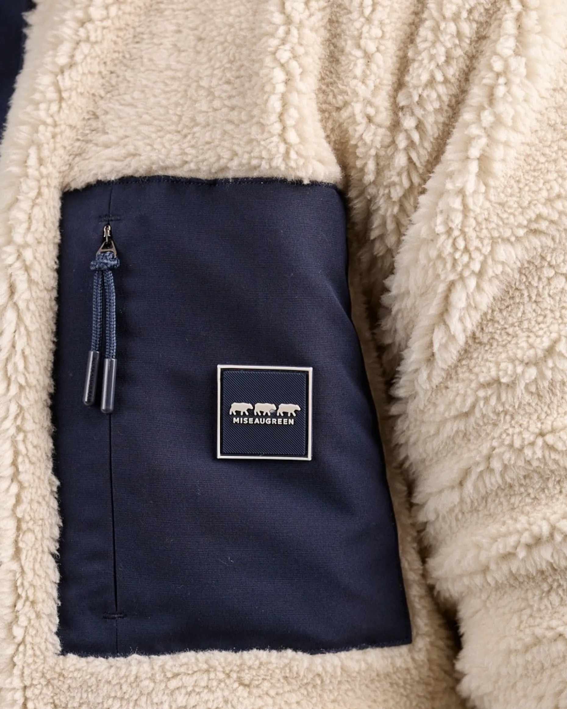 Homme Mise Au Green Polaire façon sherpa blanc cassé