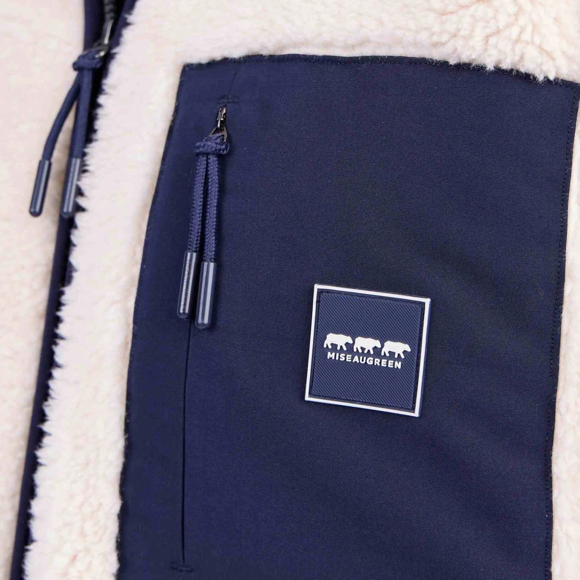 Homme Mise Au Green Polaire façon sherpa blanc cassé