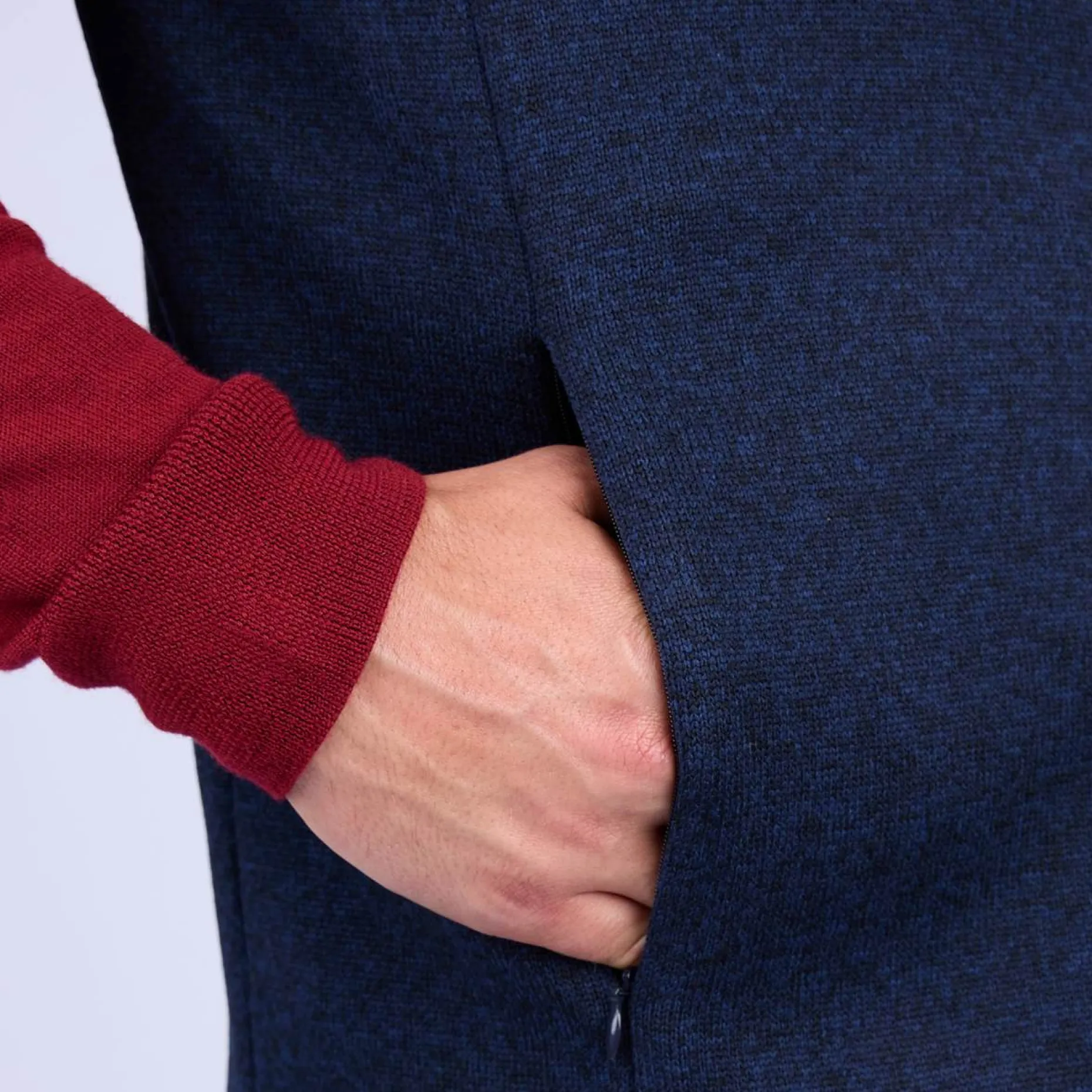 Homme Mise Au Green Polaire sans manches bleu marine