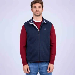 Homme Mise Au Green Polaire sans manches bleu marine