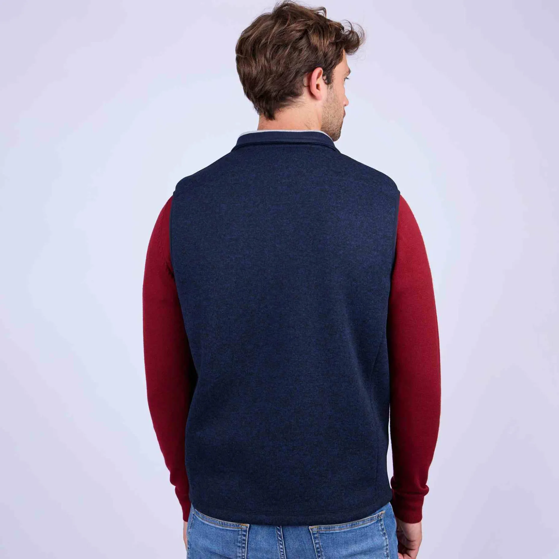 Homme Mise Au Green Polaire sans manches bleu marine