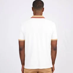 Homme Mise Au Green Polo à contraste ecru chiné