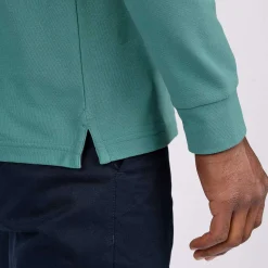 Homme Mise Au Green Polo au col contrastant vert colvert