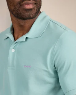 Homme Mise Au Green Polo Collin vert eau