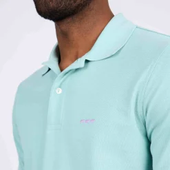 Homme Mise Au Green Polo Collin vert eau