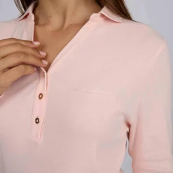 Femme Mise Au Green Polo Coralie rose pâle