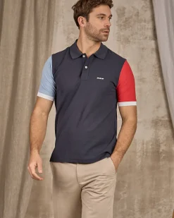 Homme Mise Au Green Polo manches courtes bleu marine