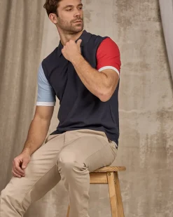 Homme Mise Au Green Polo manches courtes bleu marine