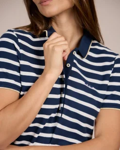 Femme Mise Au Green Polo marinière rayures marine