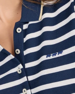 Femme Mise Au Green Polo marinière rayures marine