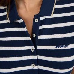 Femme Mise Au Green Polo marinière rayures marine