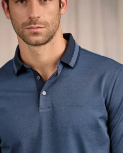 Homme Mise Au Green Polo micro motifs