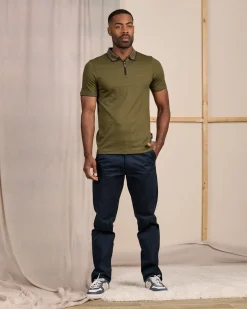 Homme Mise Au Green Polo ville zippé