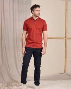 Homme Mise Au Green Polo ville zippé