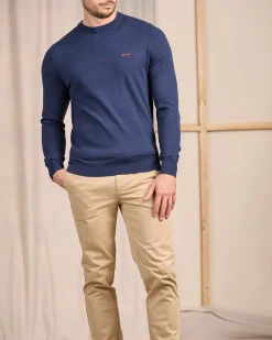 Homme Mise Au Green Pull Aaron bleu marine