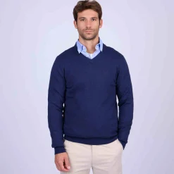 Homme Mise Au Green Pull Alvin bleu marine