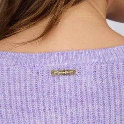 Femme Mise Au Green Pull aux détails ajourés