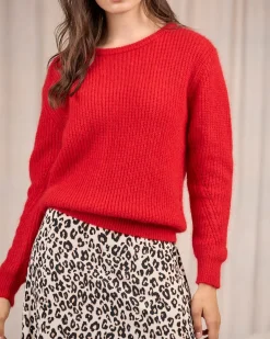 Femme Mise Au Green Pull aux détails ajourés