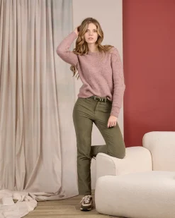 Femme Mise Au Green Pull aux détails ajourés