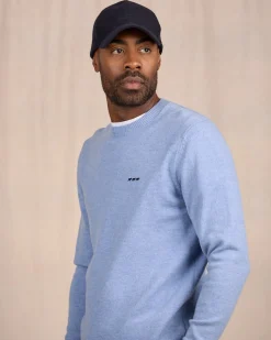 Homme Mise Au Green Pull Cassis bleu ciel