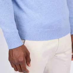 Homme Mise Au Green Pull Cassis bleu ciel