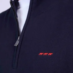 Homme Mise Au Green Pull col camionneur bleu marine