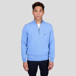 Homme Mise Au Green Pull col camionneur bleu ciel