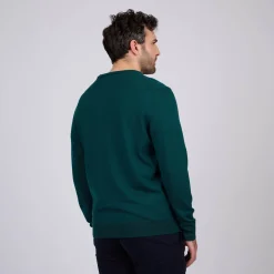Homme Mise Au Green Pull col rond vert foncé