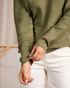 Femme Mise Au Green Pull détail lurex