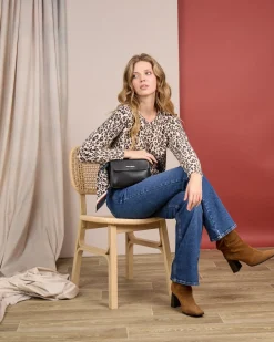 Femme Mise Au Green Pull léopard